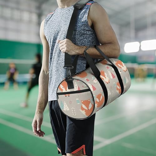 Sac de voyage petit renard fleurs pour camping et randonnée active