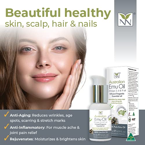 Miniatura 2 de Y-Not Natural - Aceite de emu orgánico farmacéutico 100% puro de 6.8fl oz  Aceite de omega 3, 6 y 9 aborígenes de rango libre con infusión de