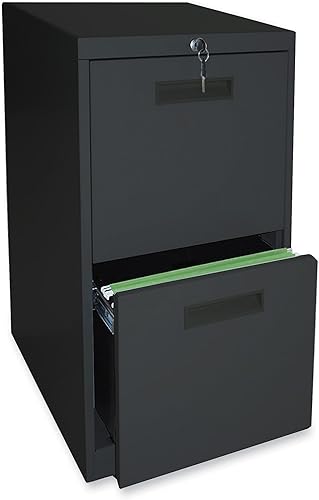 Lorell 67741 Pedestal móvil, tirador empotrado, FF, 15 pulgadas x 19 pulgadas x 27-34 pulgadas, negro