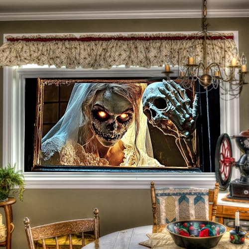 Vinilo decorativo de ventana Halloween 39.3x17.7 pulgadas miniatura 1