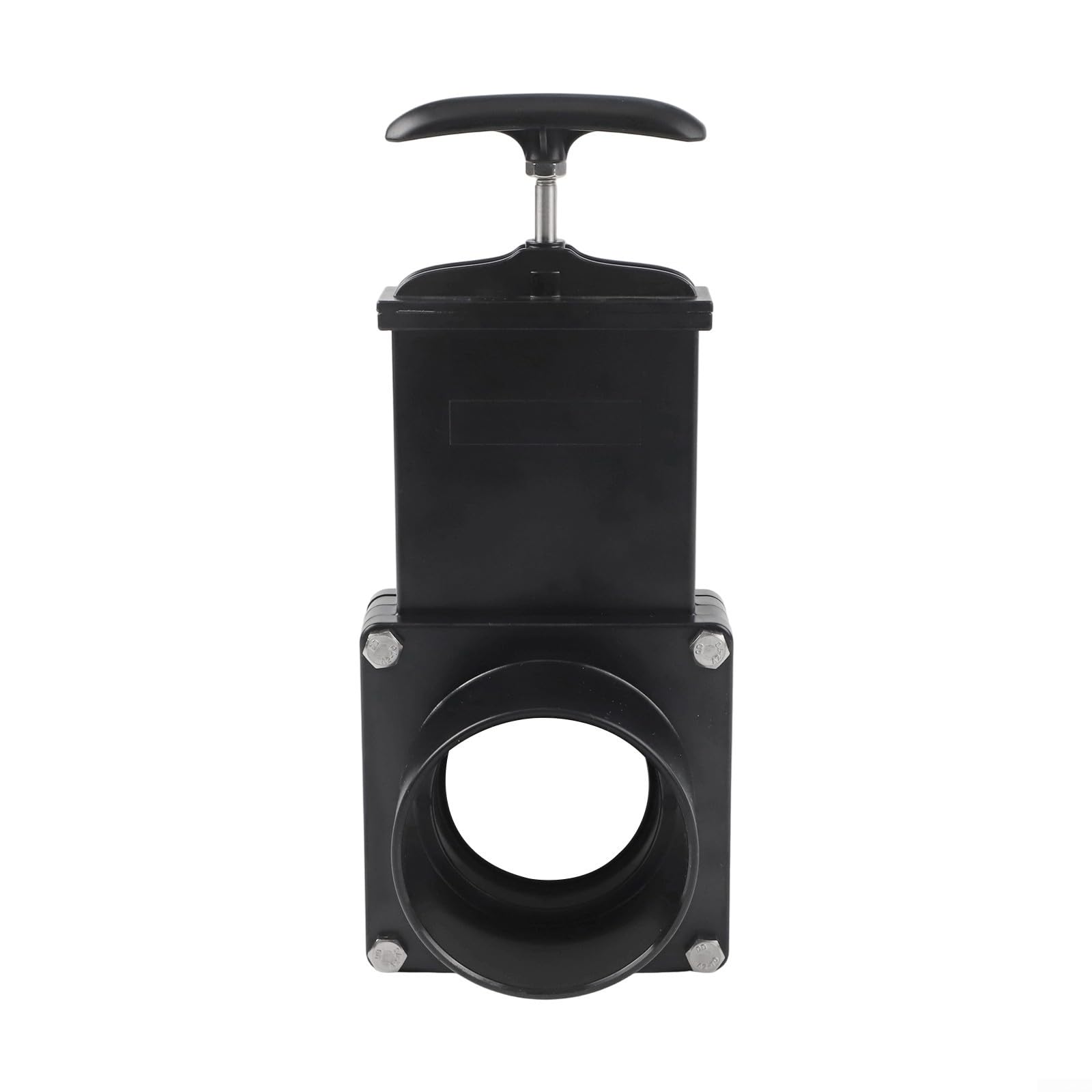 Alloggiamento valvola di scarico con maniglia per camper, 50 mm/75 mm, compatibile con attacchi standard a canale per camper e rimorchi, nero (75 mm)