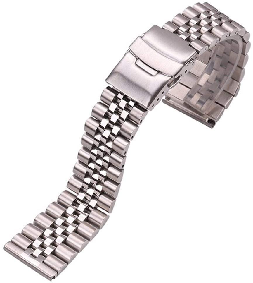 Remplacement de bande de montre en acier argent 18mm 20mm 22mm 24mm universel
