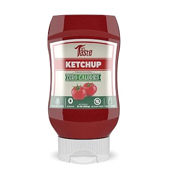 Mrs Taste Sugar Free Ketchup, Zero Calories, Zero Sodium, Zero Sugar, High Fiber, Keto Friendly, Paleo Friendly, Condiments and Sauces 12 oz, Ketchup