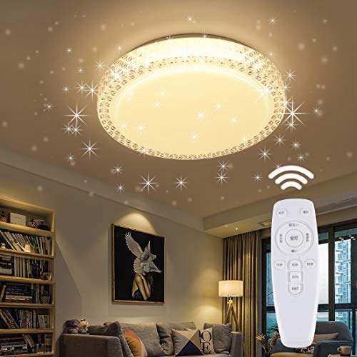 LED シーリングライト 星空効果 30W 無段階調光調色タイプ 4~6畳 常夜灯 モード メモリ機能 照明器具 電球色 昼光色 3000k-6000k 天井 和風 玄関 門灯 廊下 和室 照明 おしゃれ 台所 洗面所 トイレ 引掛式 天井照明 簡単取付