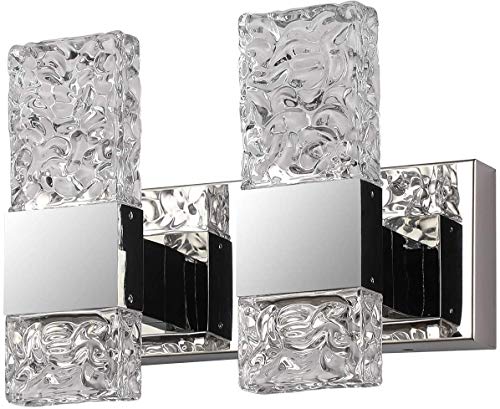 LED Crystal Bathroom Vanity Lights Fixtures Modern 20W Chrome Stainless Steel Wall sconces for Bathroom Lighting Fixtures