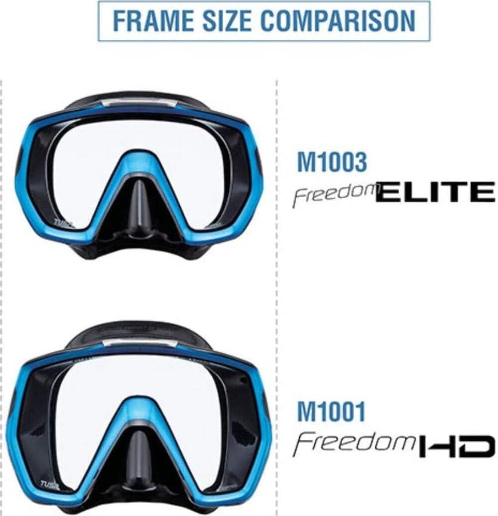Tusa Elite Gafas Máscara de Buceo y Snorkeling Adultos, Silicona Negro/Verde