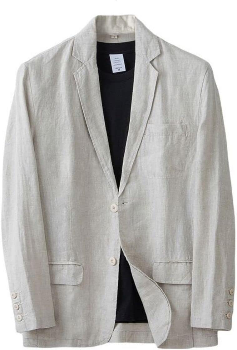 Amazon | [チーアン Tiann] 麻ジャケット テーラードジャケット