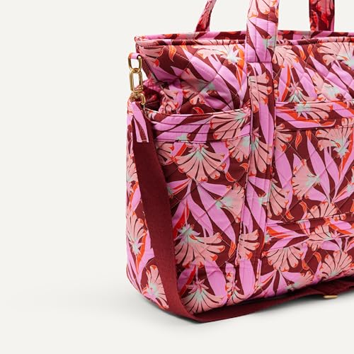 Bolso de viaje acolchado de algodón para mujer miniatura 3