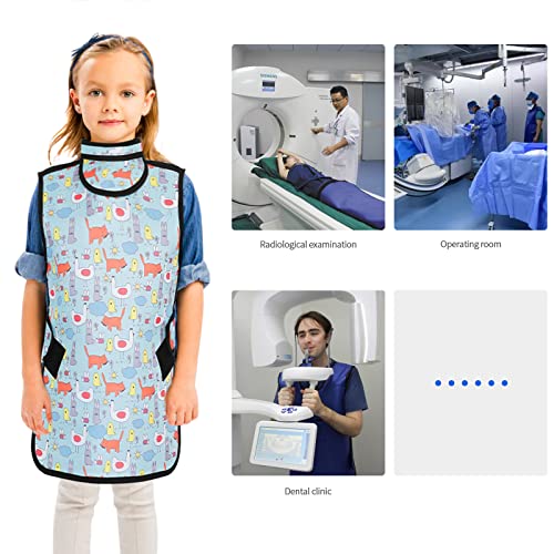 Image of Child Lead Apron with Thyroid Sheild Collar - Lightweight Xray Apron Lead Apron for X-Rays 0.5mmPb Lead Equivalency Protection