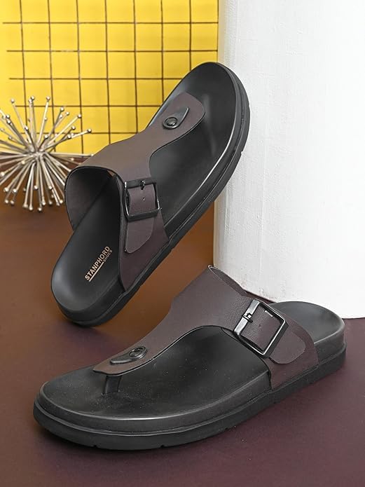 Image of STANPHORD Men's Vintara Thong Stylish & Fashionable Boys | Lightweight Comfortable Durable Slip on Adjustable Strap Sandal Slipper for Man | Everyday Comfort Chappal