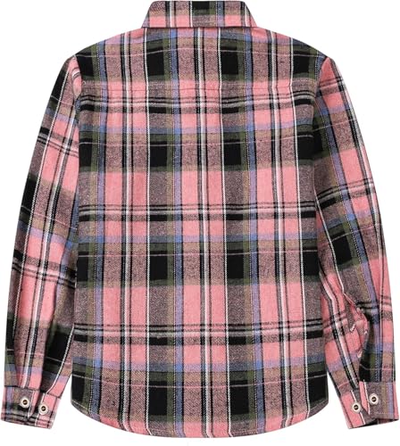 Image of SELINK Girls Long Sleeve Flannel Buffalo Plaid Button Down Shirt