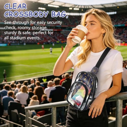 Bolsa transparente de alta comodidad con correa ajustable estilo dorado Anubis 6