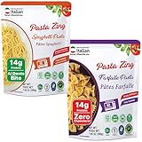 Pasta Zing Variety Pack Pasta – Ready to Eat Meals | 4x Spaghetti, 3x Farfalle | Vegan Microwave Pasta in 60 Sec | Ideal for Easy Dinner or Emergency Food | Made with Durum Wheat 7-Pack, 7.05 Oz Each