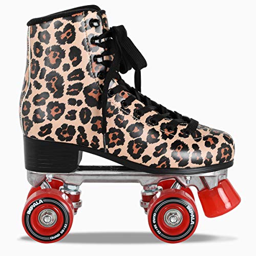 Impala Sidewalk Womens Roller Skates - Leopard/Red - 7