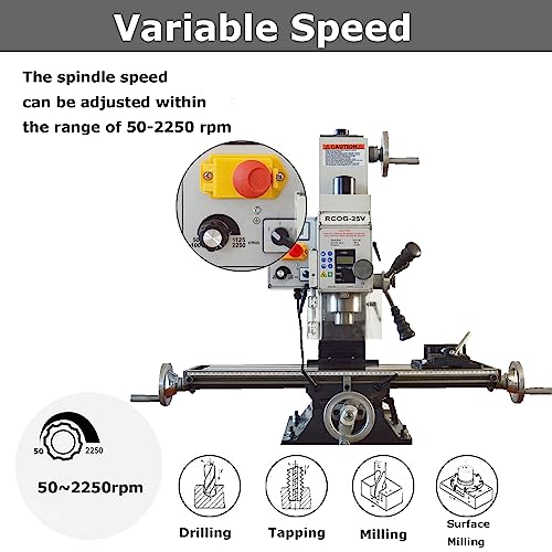 EQCOTWEA R8 Benchtop Mill