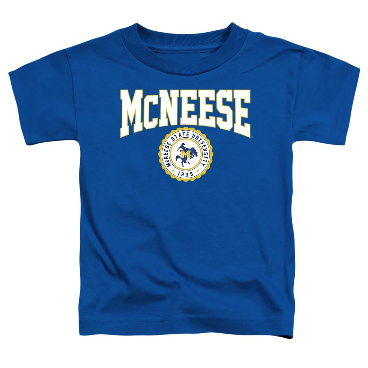 LOGOVISION McNeese State University Collegiate Seal Kids T Shirt (3) for Toddler Boys and Girls, Royal
