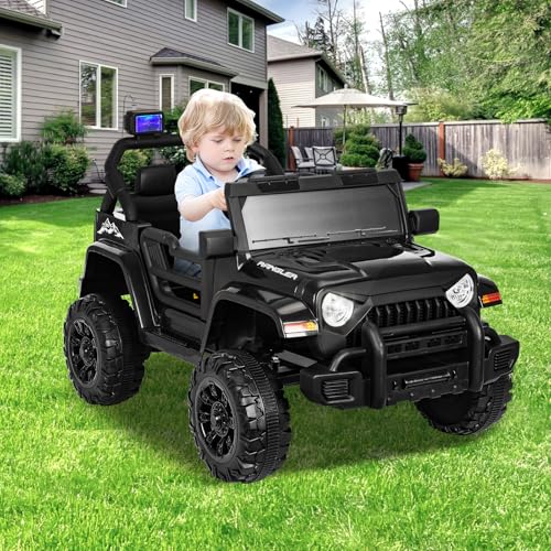 Xvd QJ2VB6717 12V Kids Electric Ride On Car With Remote Control, 2-Seater Electric Off-Road For Kids, Battery Powered Wheels Truck Vehicle thumb #5