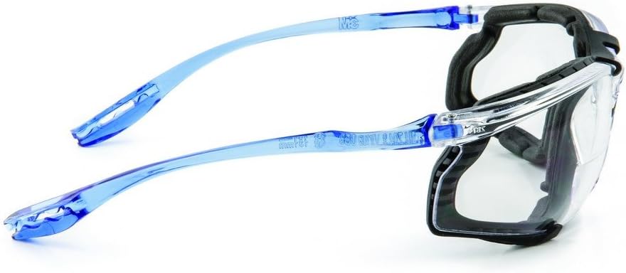 3M 10078371662698 Virtua CCS Protective Eyewear with Foam Gasket and Reader Lens, Standard, Blue with Clear Lens