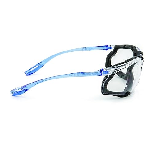 Miniatura 3 de 3M 10078371662704 Virtua CCS - Gafas protectoras con junta de espuma y lente de lector, color azul con lente transparente