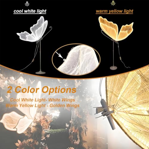 Lámpara de pie con forma de mariposa ajustable para decorar bodas elegantes 3