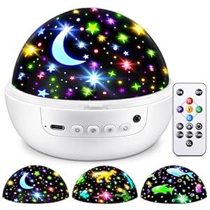 Star Projector, 3 Films(Star, Dinosaur, Ocean Animals)+93 Lighting+Remote Dinosaur Night Light, 3Timer+3Brightness Baby Boy Room Decor, 360° Rotation, Kids Lamps for Bedrooms Boys