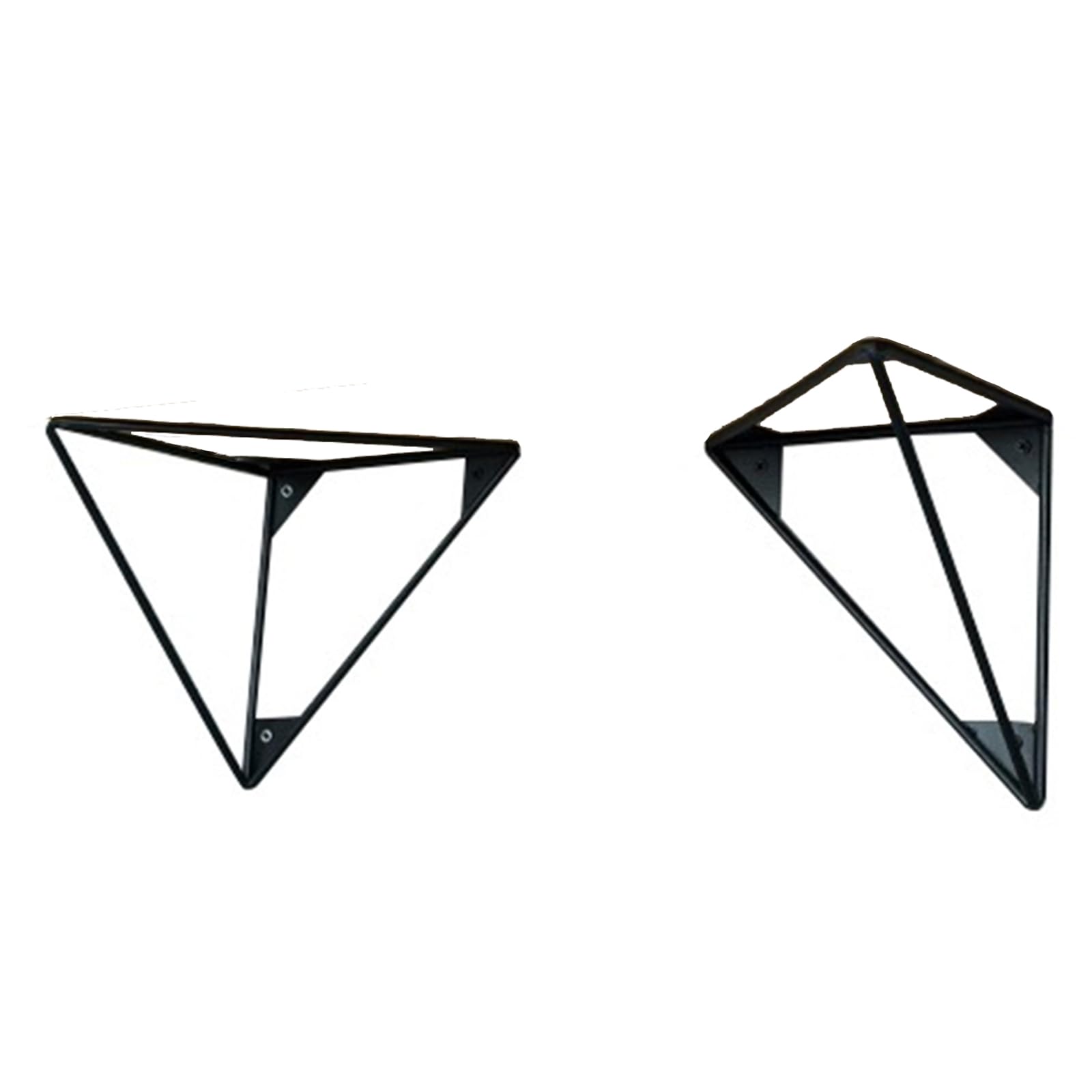 2 Pz Staffe per Mensole Galleggiante Supporti per Mensole a Parete Triangolari,Reggimensola in Metallo,Supporti per Scaffali per Studio,Cucina,Ufficio,Camera,con Viti,Nero (25cm)