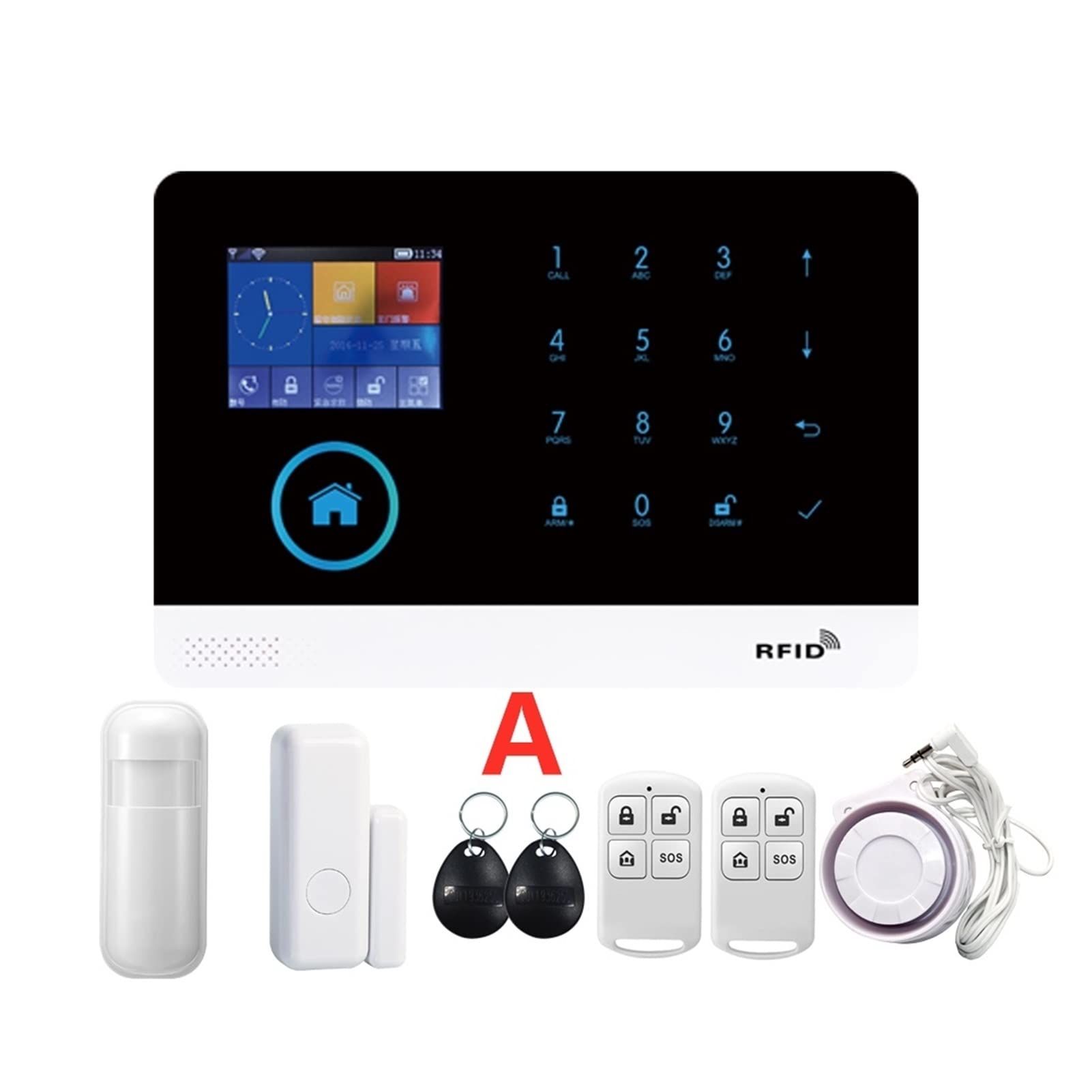 Sistema di allarme di sicurezza, PG-103 4G 3G GSM di allarme wireless Tuya SmartLife App. for sicurezza domestica Piring Sensore Smart Home Kit(Set-A)