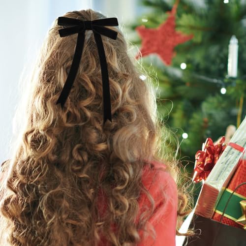 Image of Tsorode 10 Yards Black Velvet Ribbon 1 Inch for Christmas Tree,Velvet Christmas Ribbon for Gift Wrapping Crafts Bow Wreath Holiday Decorations (Black, 5 /8 inch-10 Yard)