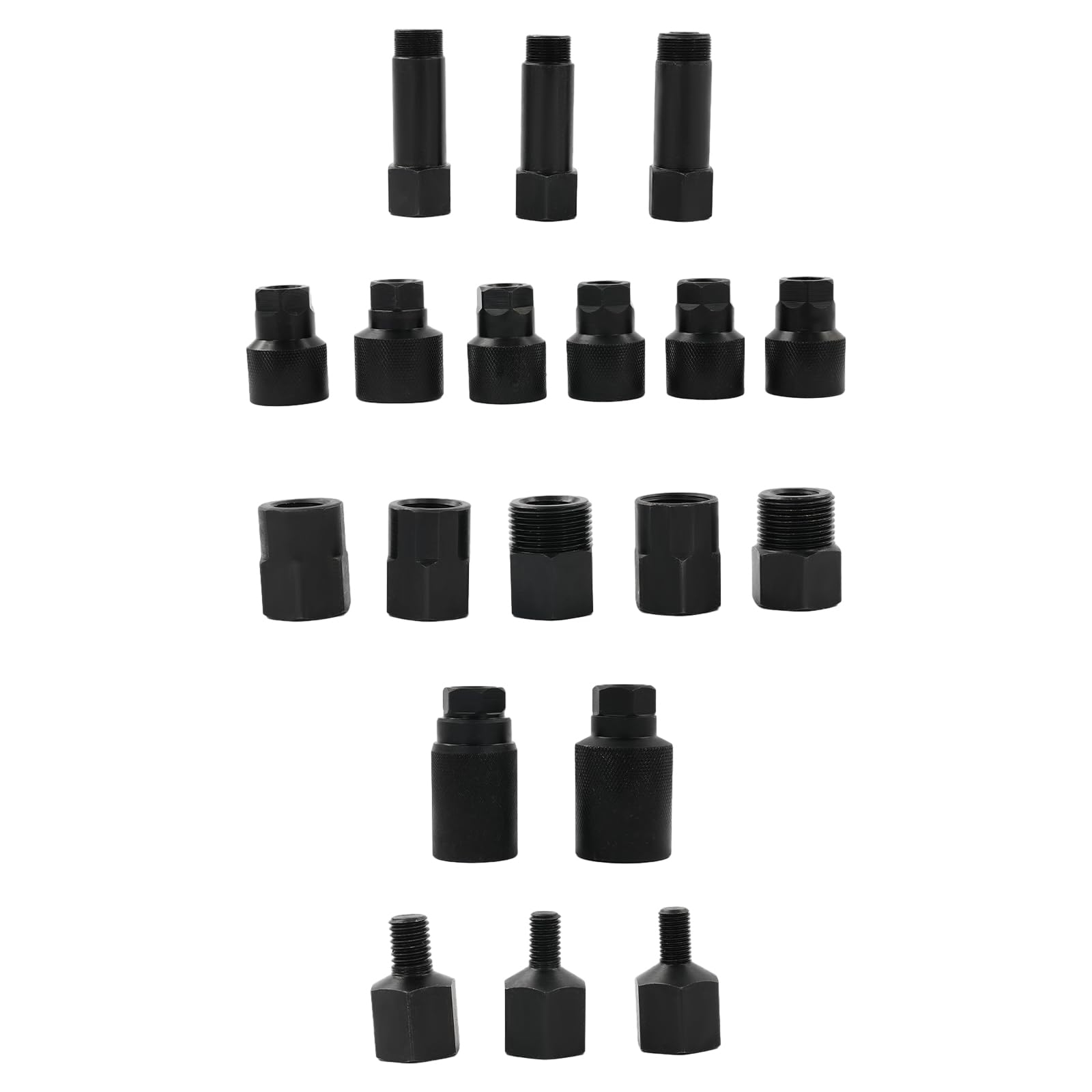 Set di 23 estrattori pneumatici, con 19 adattatori per motore diesel, pressione 5-8 bar, con valigetta in acciaio 45#