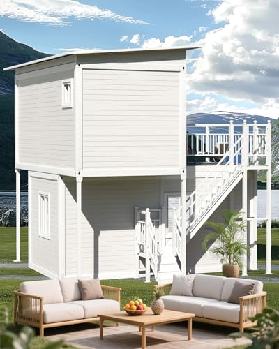 AJABEST Two-Story Tiny House: Modern Prefabricated Flat-Pack Home with Expandable Plastic Design, Portable Modular Dwelling for Hotel, Office, or Villa Use – Includes Restroom & On-site Installation - Image 6