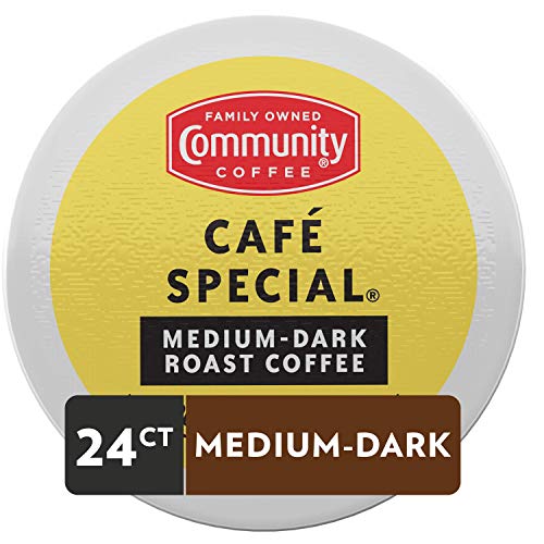 Image of Community Coffee Cafe Special Medium Dark Roast, Single-Serve Keurig K-Cup Pods, 24 Count (Pack of 1)