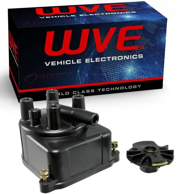Kit de tampa e rotor do distribuidor Wells WVE para Honda Accord e Prelude 1992 a 2001 – 1 unidade