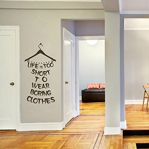 Vinilo decorativo de pared frases para ropa 34"x18" negro miniatura 2