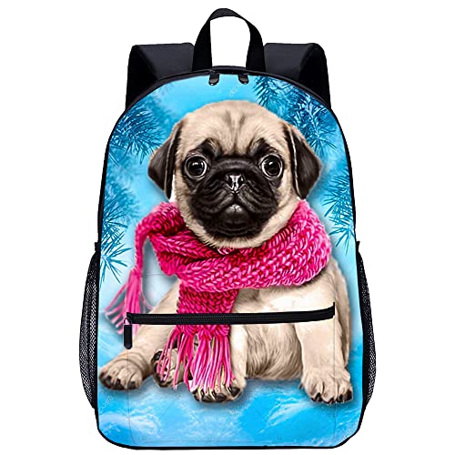 Sac d'école pour jeunes étudiants motif chien 3D idéal pour la rentrée des classes et loisirs