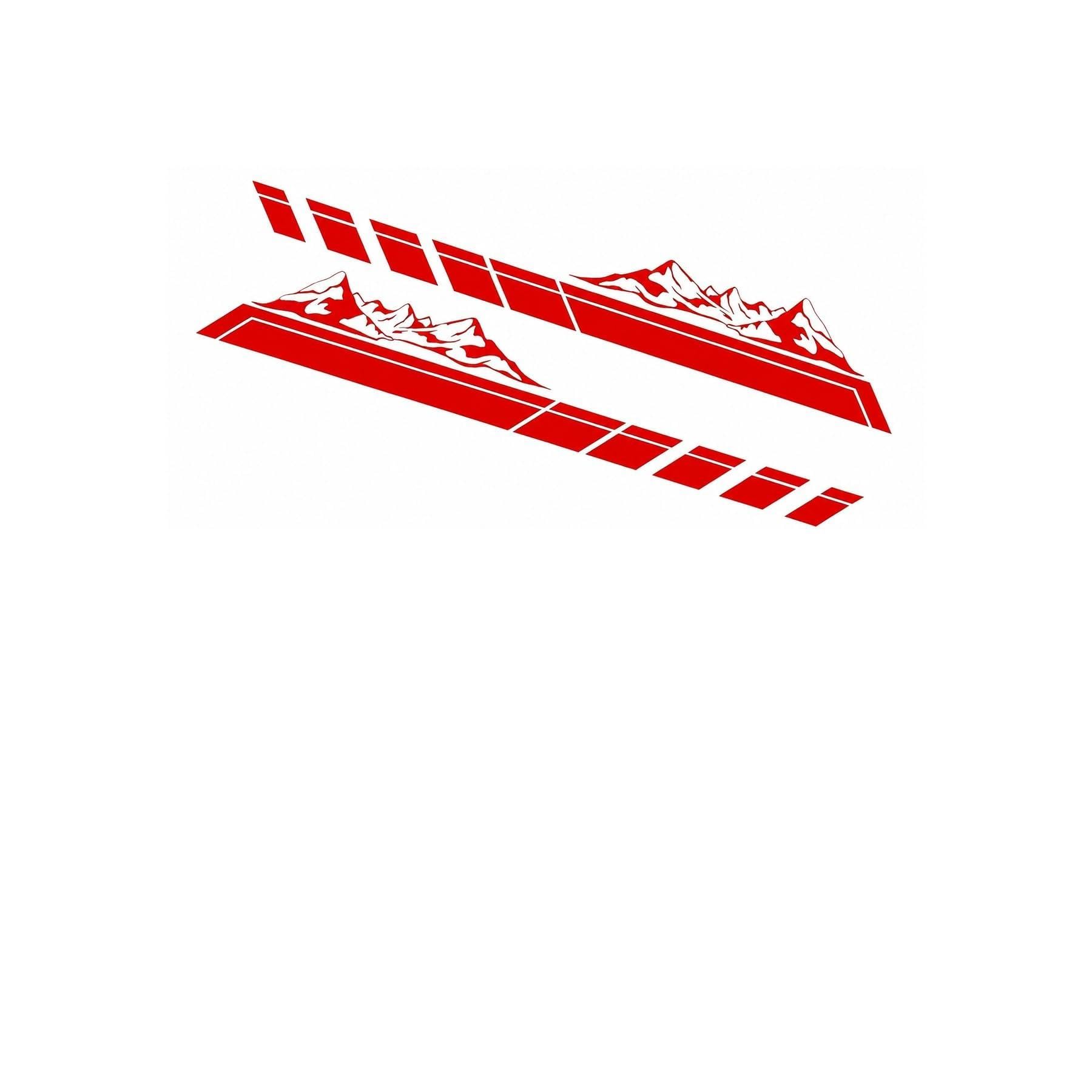 2-Piece Waterproof PVC Car Body Side Decals, Universal Exterior Decorative Stickers for Cars, Trucks, and SUVs(C-Style-2)