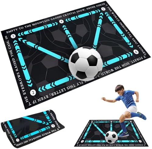 Football Training Mat, Football Footstep Training Mat, Non-Slip Shock Football Training Mat, Football Skills Training Mat for Improving Dribble, Soccer Training Equipment for Kids Adults Indoor Football Training Mat, Football Footstep Training Mat, Non-Slip Shock Football Training Mat, Football Skills Training Mat for Improving Dribble, Soccer Training Equipment for Kids Adults Indoor