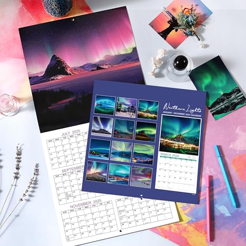 2026 wall calendar - calendar 2026 northern lights calendar january 2026 - december 2026 1234 x 2434 open 12 months wall calendar 2026 with hanging holes large blocks