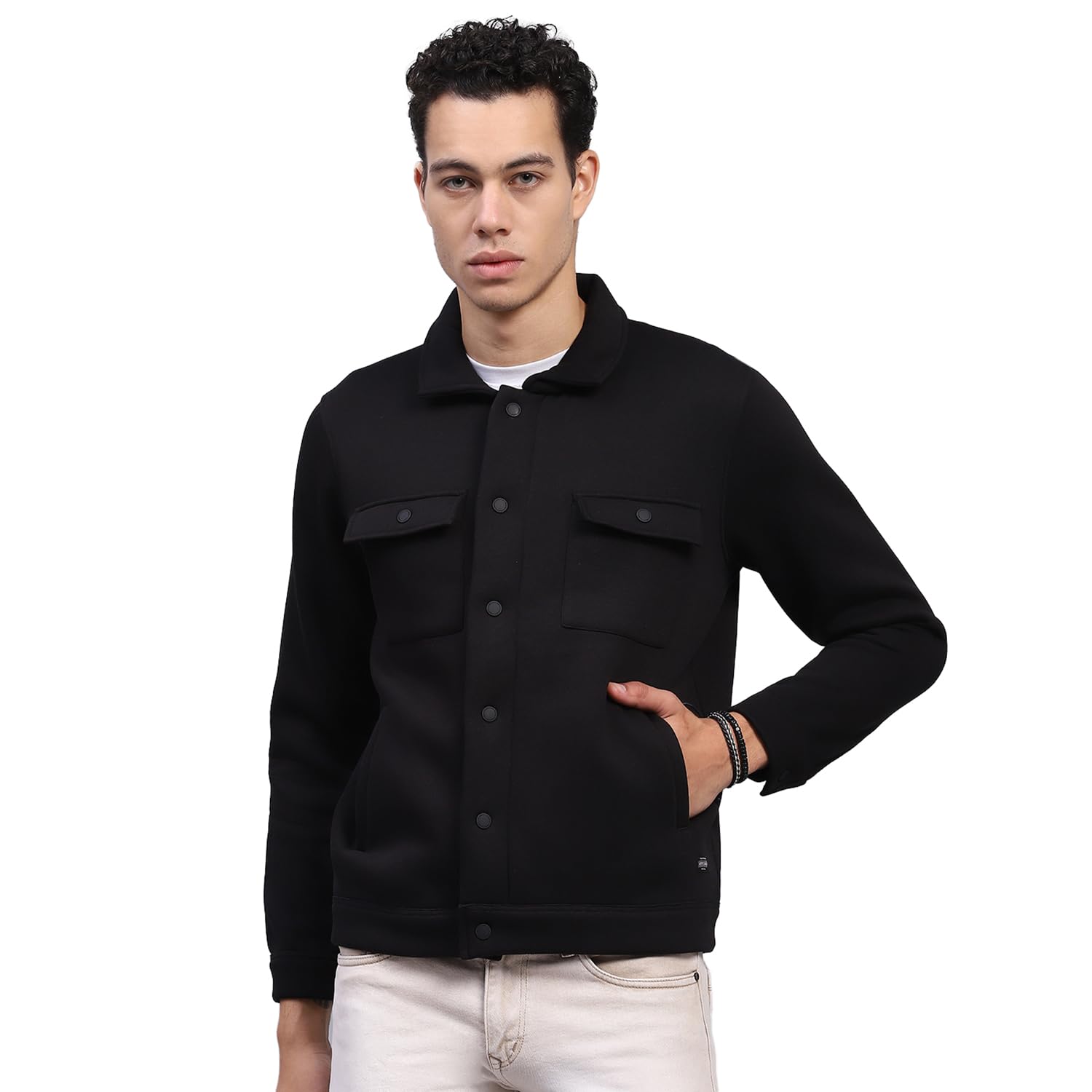 monte carlo Mens Solid Collared Neck Full Sleeve Sweatshirt (224066480)-picture-20