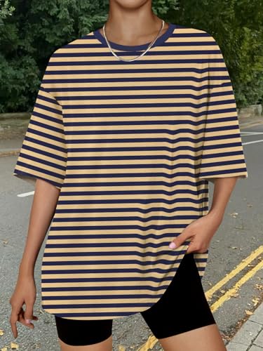 Image of Trendy Queen Womens Oversized T-Shirts Short Sleeves Workout Tops | Casual Summer Gym Tees Plus Size Fashion Clothes 2026
