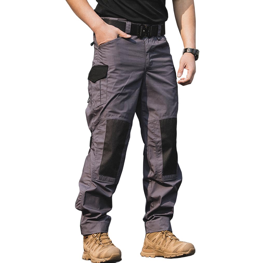 Pantaloni Tattici da Uomo, Pantaloni Dritti Multitasche, Pantaloni Cargo da Escursionismo E Caccia