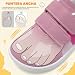 Imagen de Mioceko Zapatillas Barefoot Niño Niña Zapatos Bebe Primeros Pasos Ligero Calzado Respetuoso Ancho Flexibles Deportivas Antideslizantes Transpirables Sneakers de Deportes Rosa 30 EU