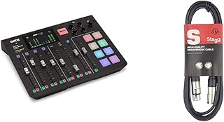RØDE RØDECaster Pro All-in-One Production Solution for Podcasting, Streaming and Content Creation & Stagg SMC3 3m XLR to XLR Plug Microphone Cable, Black
