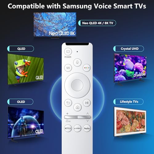 Voice Remote for Samsung-Smart-TV-Remote-Control-Replacement, Universal for Samsung Frame Crystal QLED OLED UHD 4K 8K Voice Smart TV – Image 3