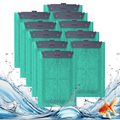 Gufastoe 10 filtri di ricambio con principio attivo anti-alghe, compatibili con Easy Crystal Filter 250 e Easy Crystal FilterBox 300, adatti per filtri Repto-DecoFilter