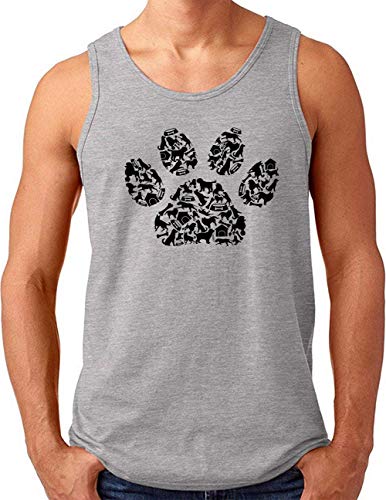 Débardeur homme patte de chien gris mélangé OM3 du S au 4XL