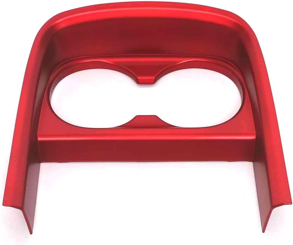Car Accessories Compatible with Honda New HR-V HRV 2026 2025 2024 2023 Center Console Cup Holder Cover Water Cup Holder Panel Trim ABS 1PC(Red)