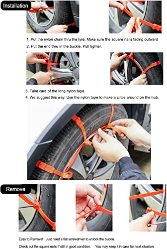 Nylon Snow Chain 10Pcs Disposable Emergency Snow Tie Cable For Passenger Cars Suv Pickups Nylon Zip Ties #TOP3
