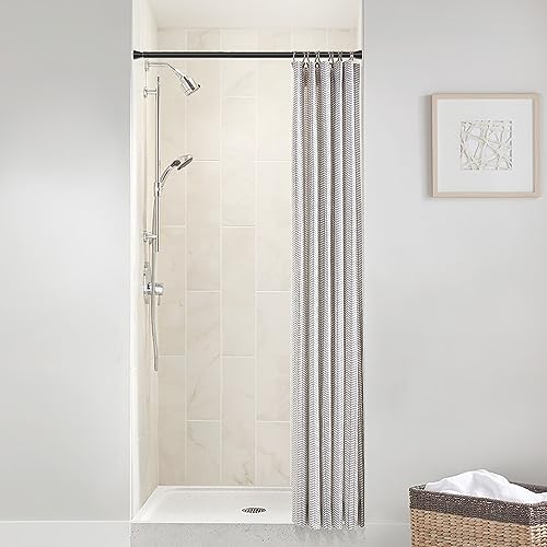 Image of Tension Rods for Windows 28 to 48 Inch Black Curtain Rods no Drilling Tension Curtain Rod Adjustable Curtain Rods Expandable Pressure Spring Tension rod for Closet, Doorway