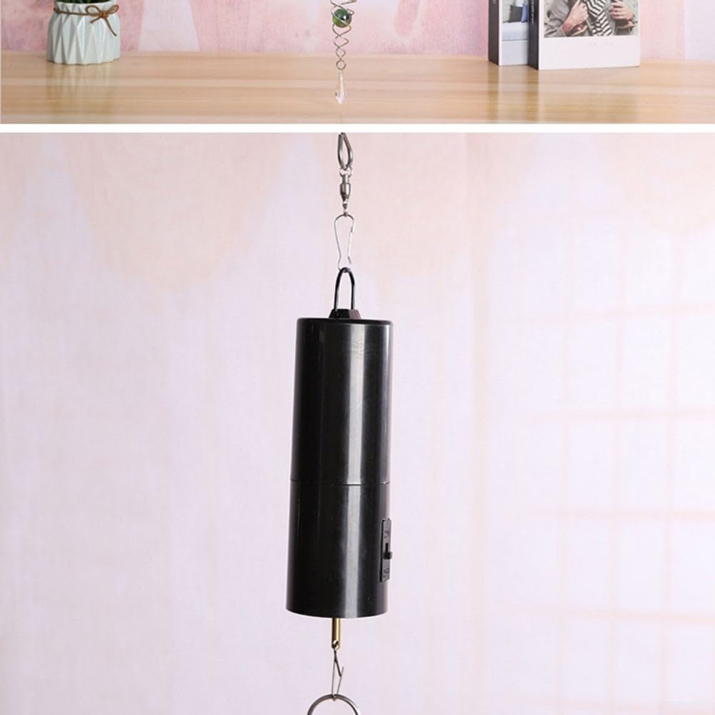 Drehbarer Hängemotor für Spiegelkugel Discokugeln - Batteriebetriebener 30±5 RPM Schwarzer Kunststoff-Display-Motor, Innen/Außenbereich (D-Batterie nicht im Lieferumfang enthalten)