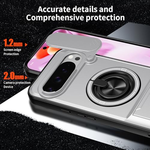 Coque Google Pixel 9 Pro XL avec protège-écran et anneau support